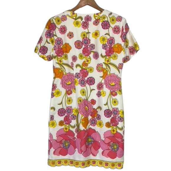 Trina Turk Arboretum Shift Dress, Colorful Bright Retro - Picture 6 of 15